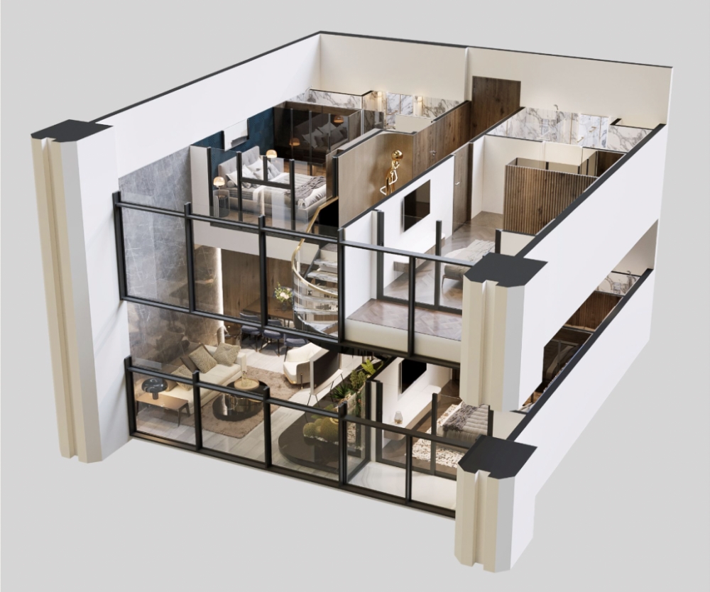 Cấu trúc không gian căn hộ Duplex 2 tầng tại chung cư Doji Hải Phòng Cấu trúc không gian căn hộ Duplex 2 tầng tại chung cư Doji Hải Phòng