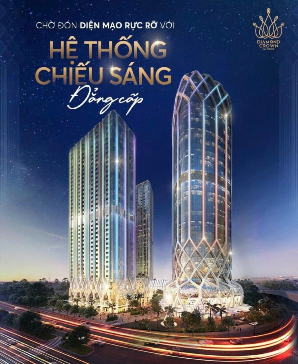 Hệ thống chiếu sáng tại chung cư Doji Hải Phòng: Nghệ thuật ánh sáng dẫn dắt biểu tượng kiến trúc